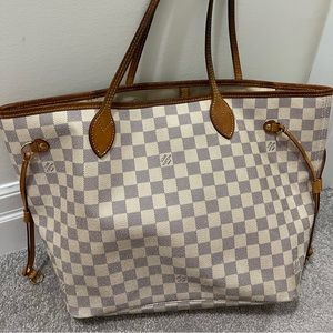 Authentic LV Neverfull mm white